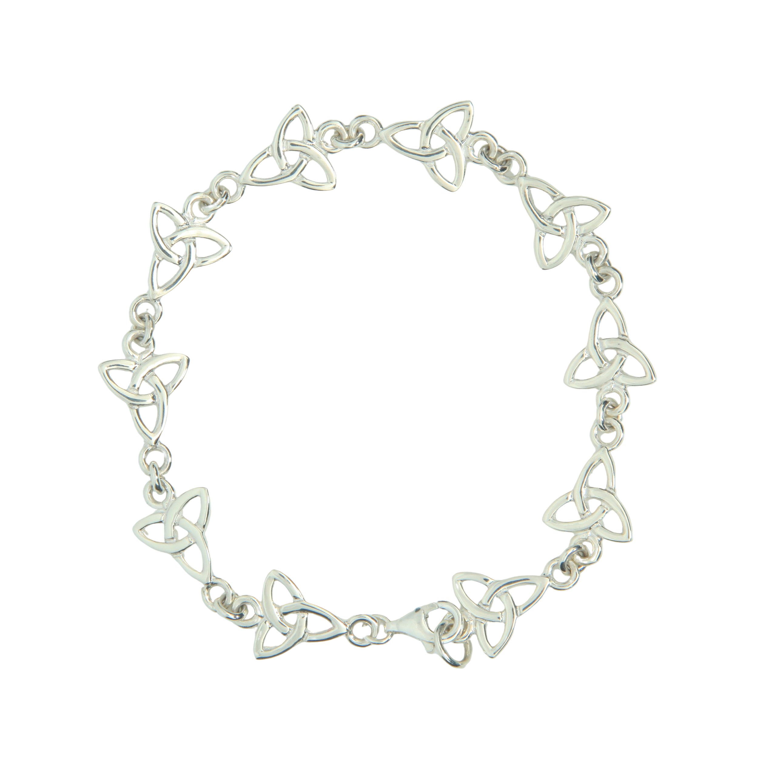 Sterling Silver Celtic Trinity Knot Bracelet - 18.5cm (SCB010)