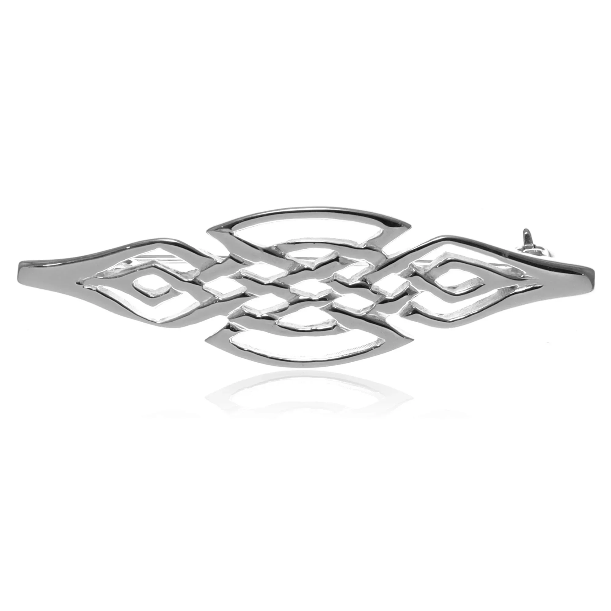 Sterling Silver Celtic Navette Brooch - 44mm (1).webp