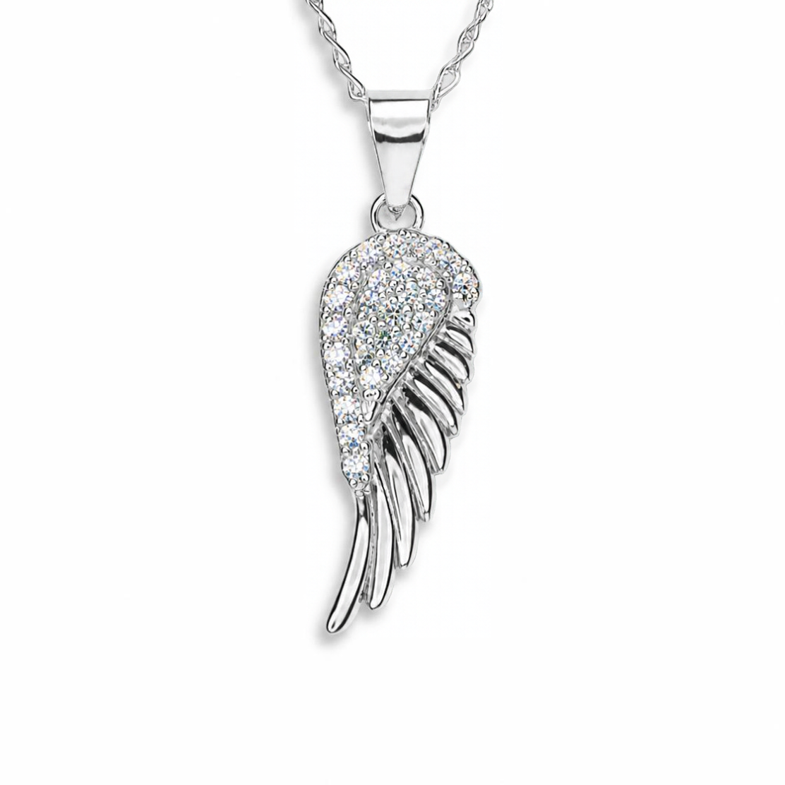 Silver Donna Ricardo Angel Wing Pendant (DRP9041)