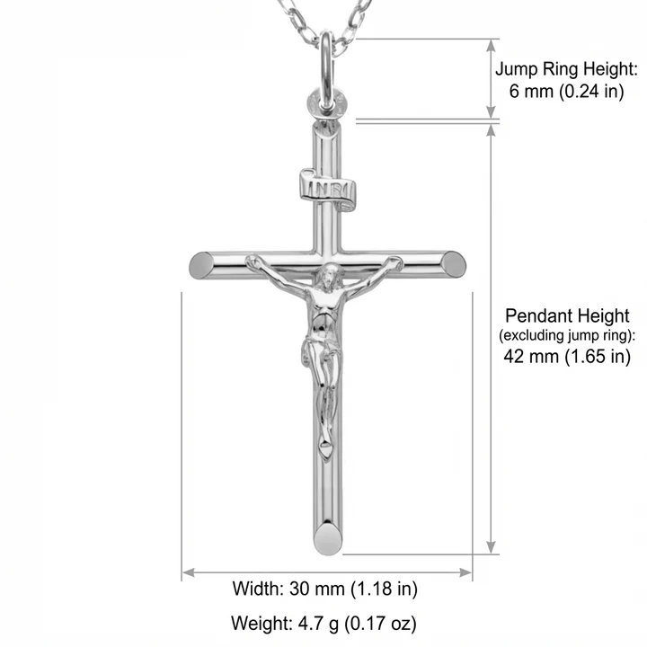 Sterling Silver Crucifix Necklace – 42mm (4).png