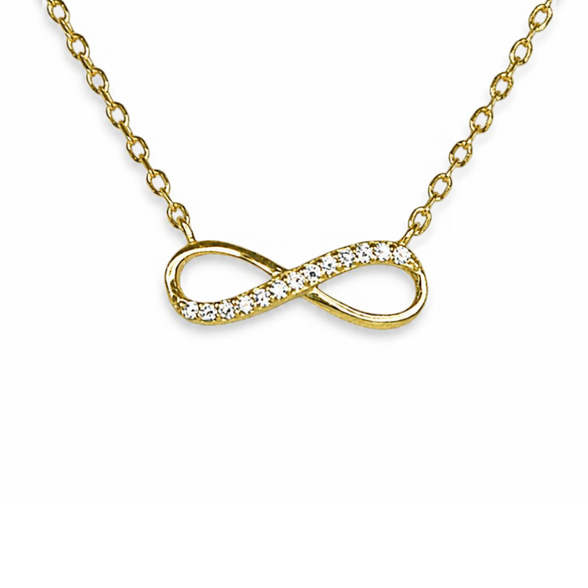 Silver Donna Ricardo Gold Plated Infinity Necklet (DRN2004)