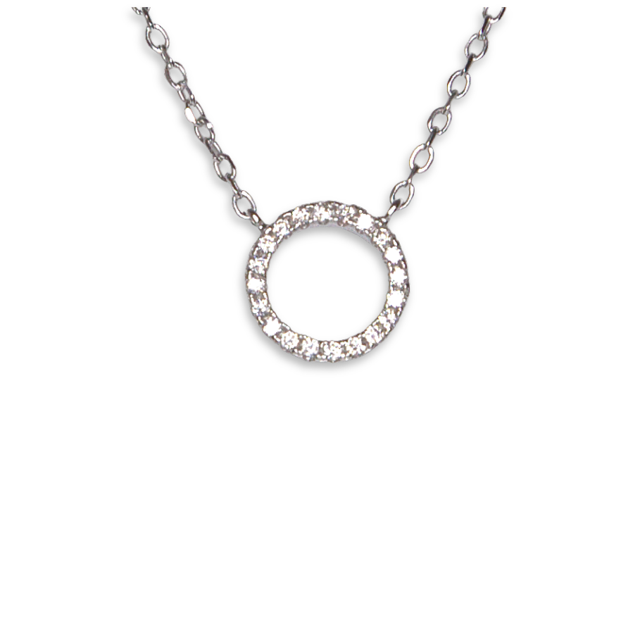 Silver Donna Ricardo Circle Necklet (DRN3001)