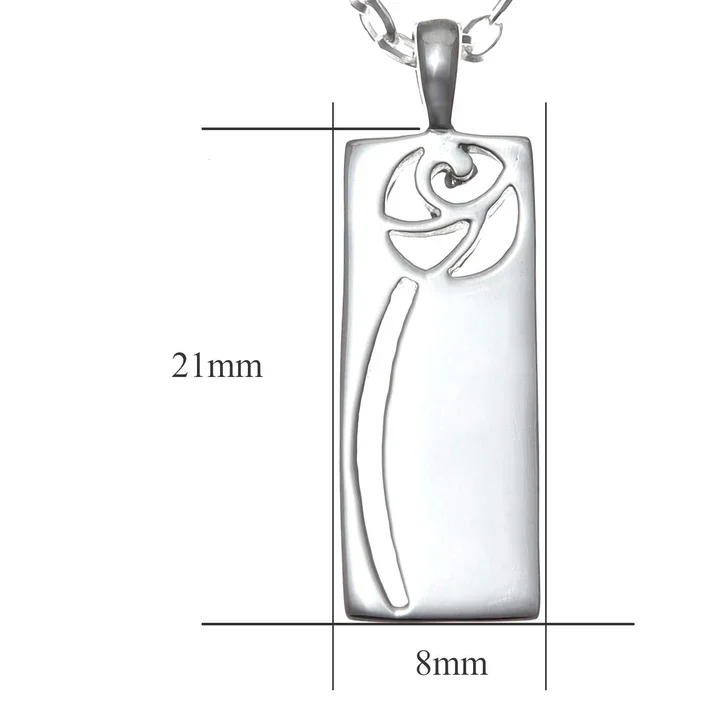 Sterling Silver Charles Rennie Mackintosh Panel Pendant - 21mm (4).webp