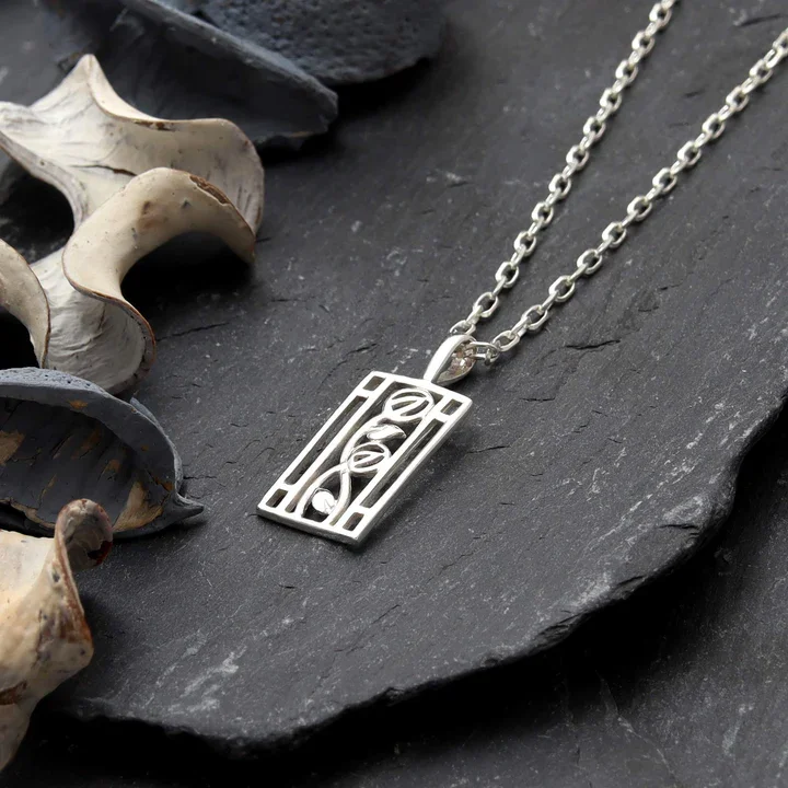 Sterling Silver Charles Rennie Mackintosh Panel Pendant - 20mm (2).webp