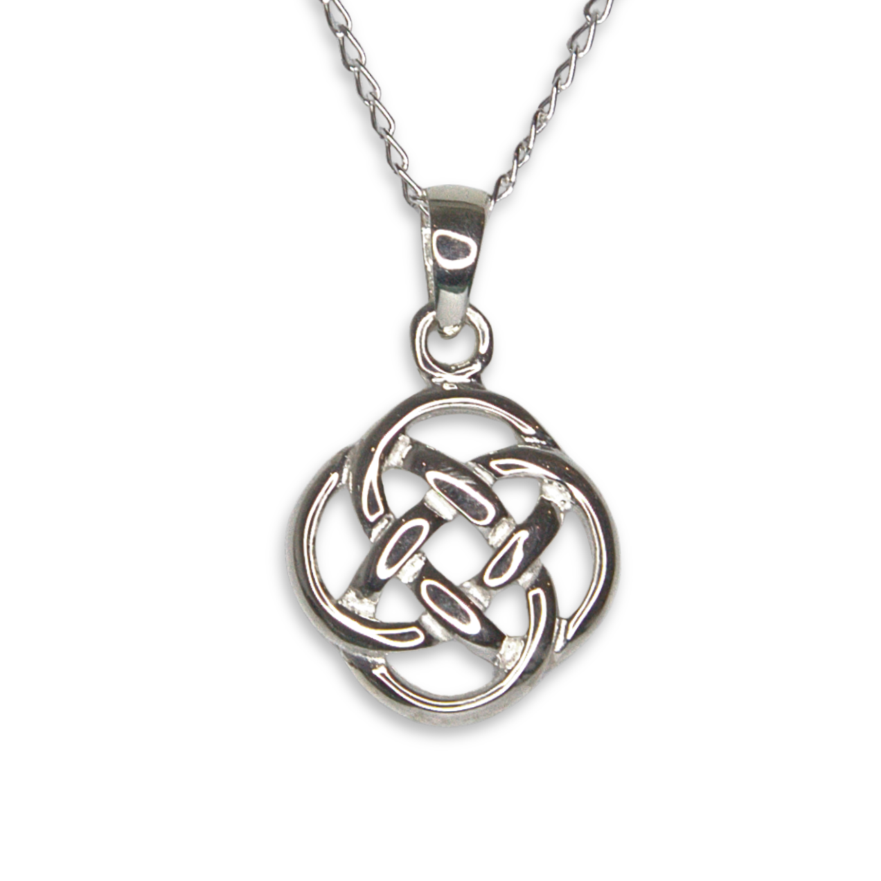 Sterling Silver Celtic Knotwork Round Pendant (SP2212)