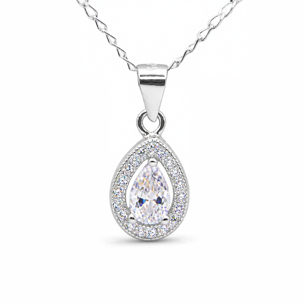 Silver Donna Ricardo Teardrop Pendant (DRP9004)
