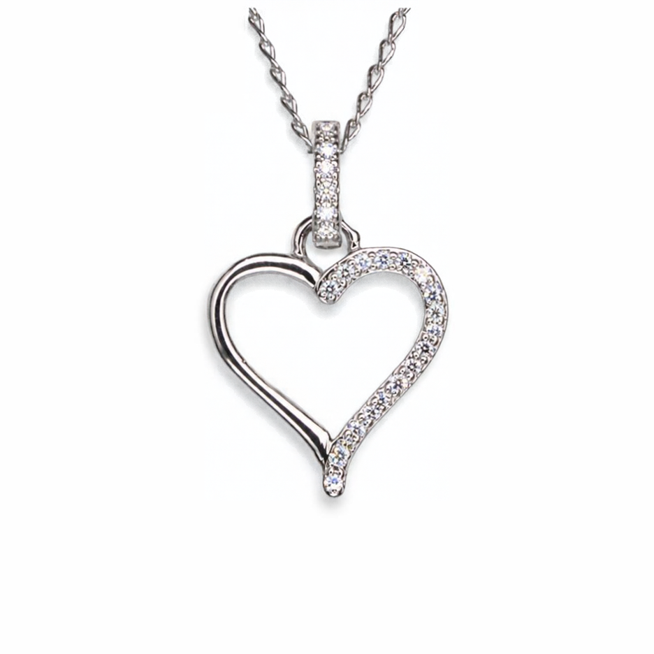 Silver Donna Ricardo Heart Pendant (DRP1011)
