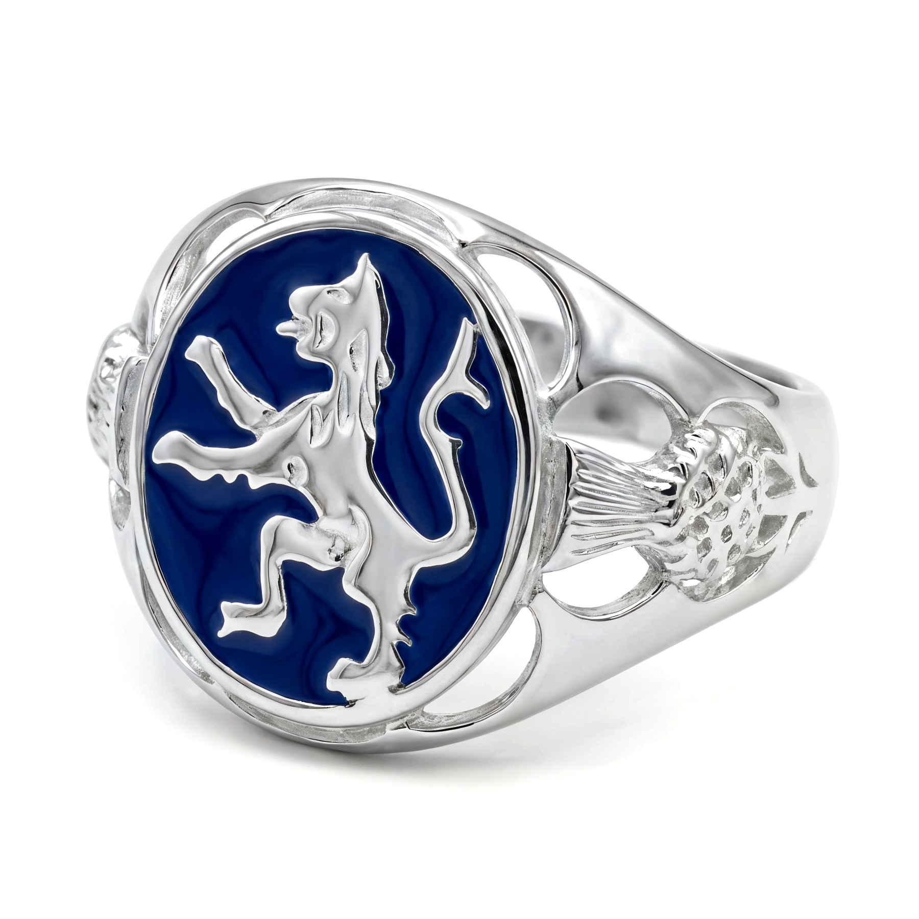 Sterling Silver Scottish Lion Rampant Signet Ring (SSR8903)