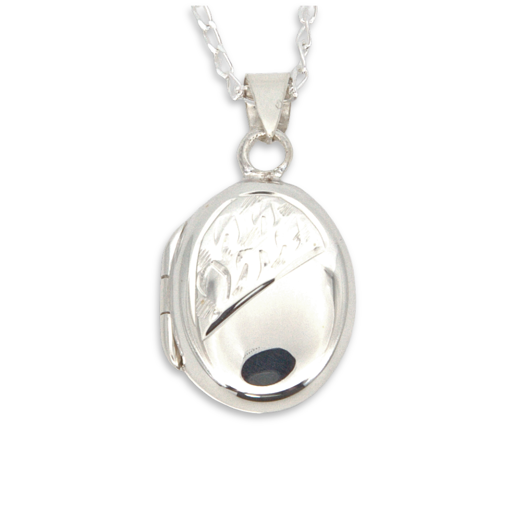 Sterling Silver Oval Locket - 13mm (SLK1022)