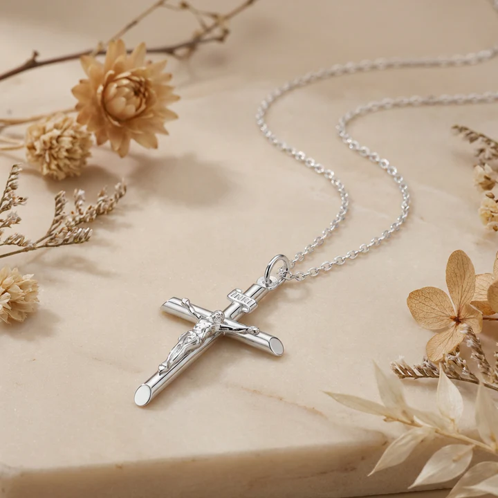 Sterling Silver Crucifix Necklace – 32mm (2).png