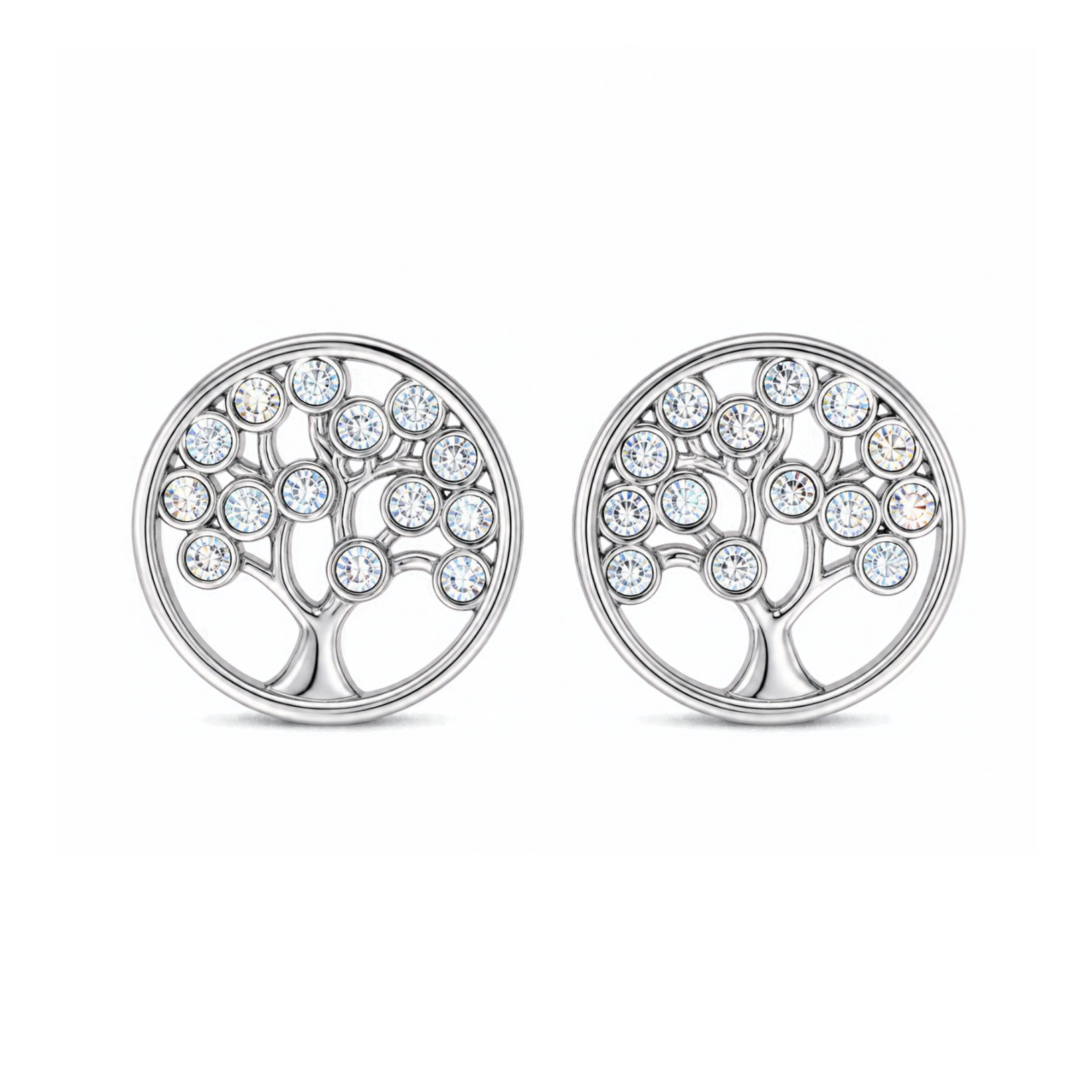 Silver Donna Ricardo Tree of Life Stud Earrings (DRE5002)