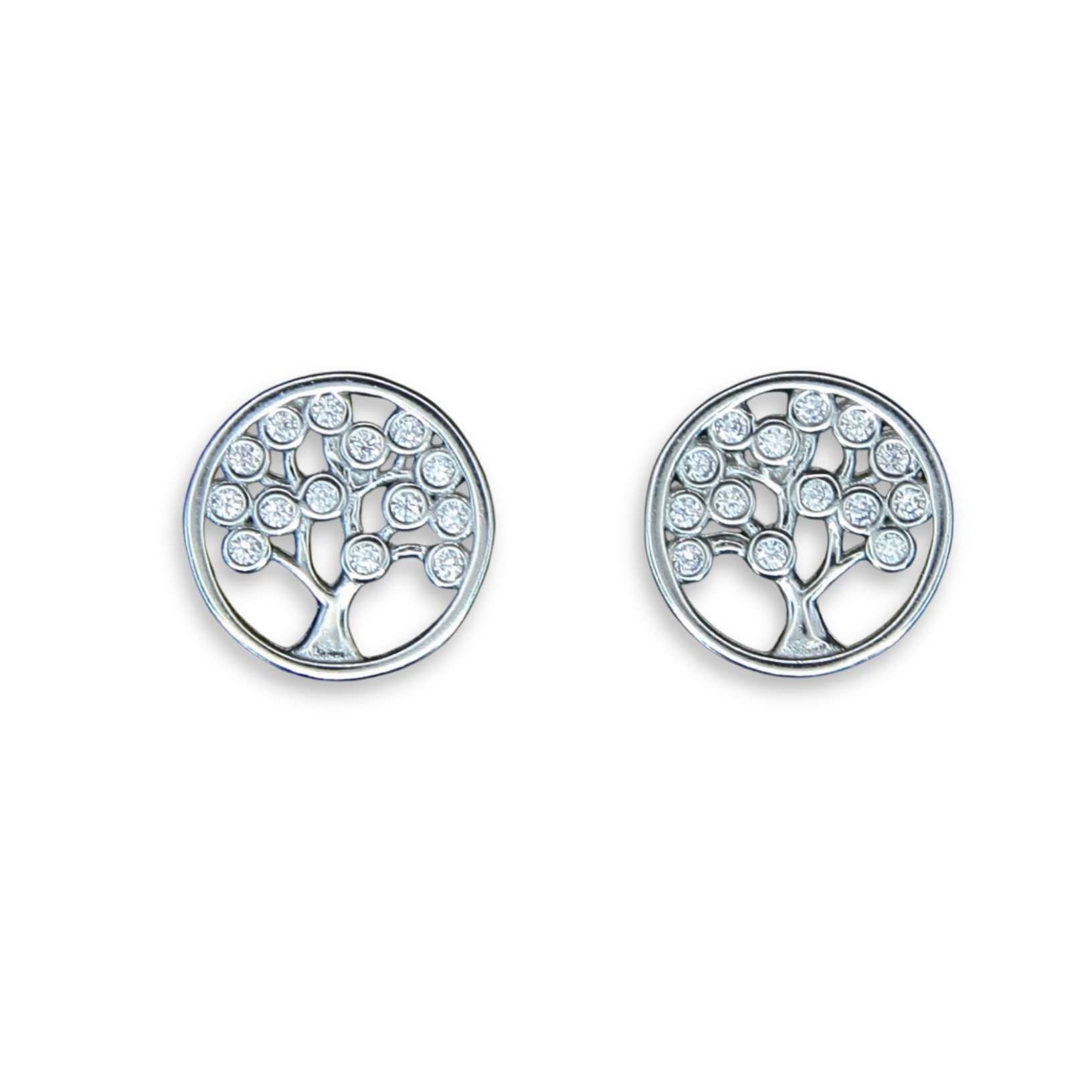 Silver Donna Ricardo Tree of Life Stud Earrings (DRE5002)