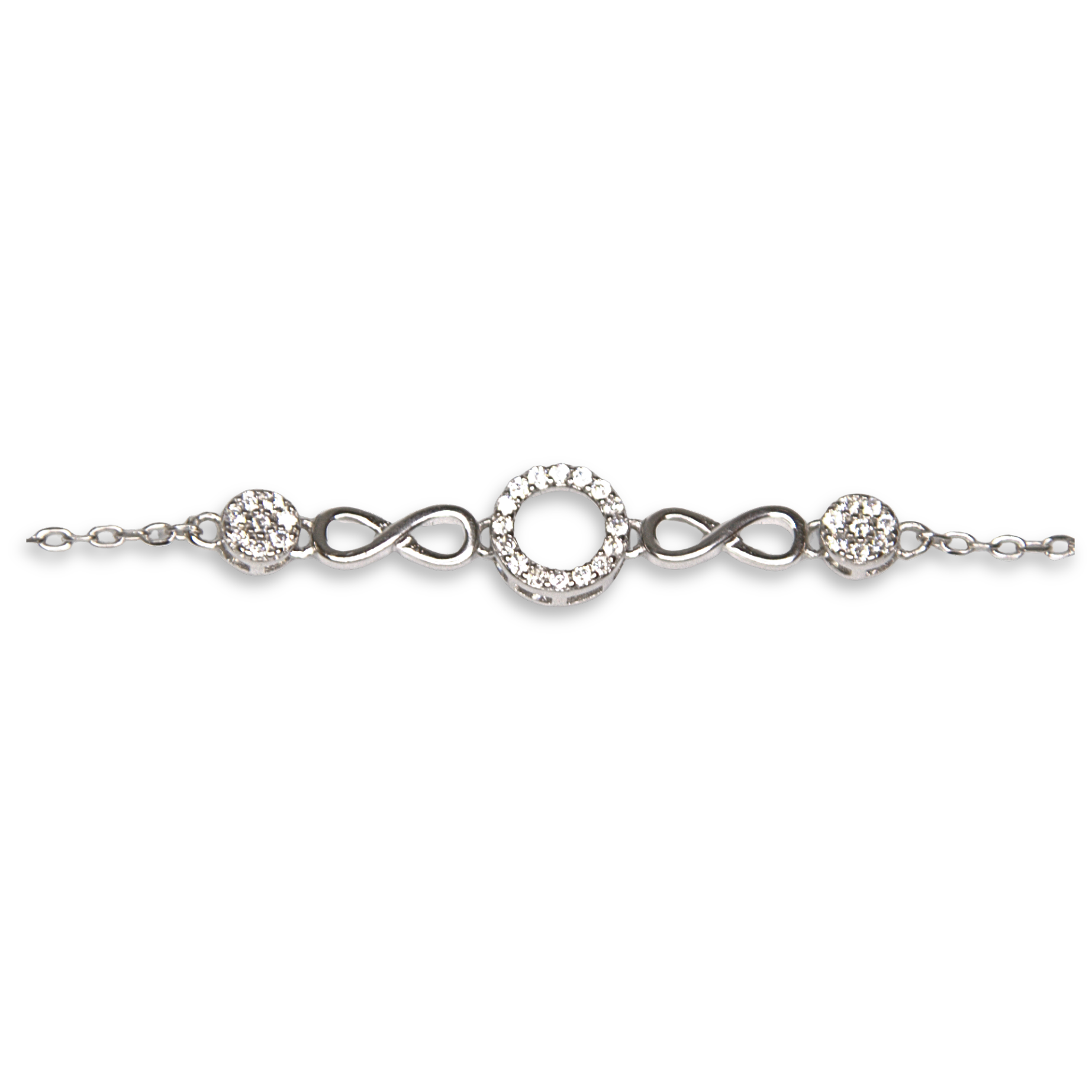 Silver Donna Ricardo Circle and Infinity Bracelet (DRB3001)
