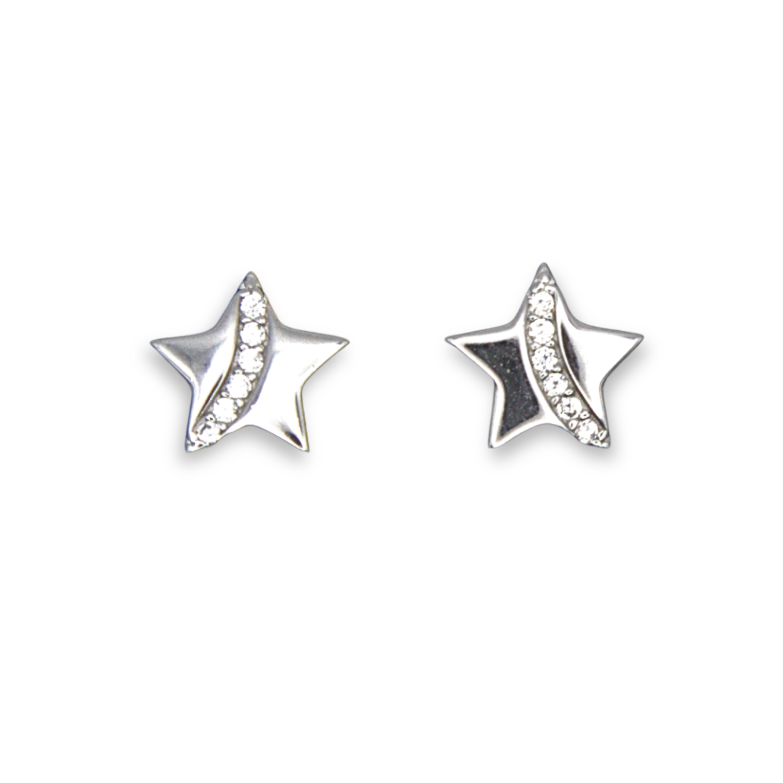 Silver Donna Ricardo Star Stud Earrings (DRE9014)