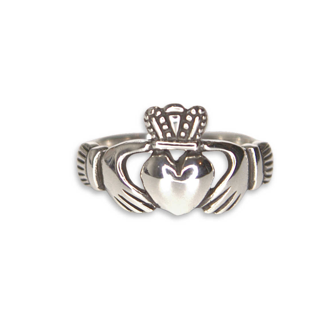 Silver Celtic Claddagh Ring (SSR8978)