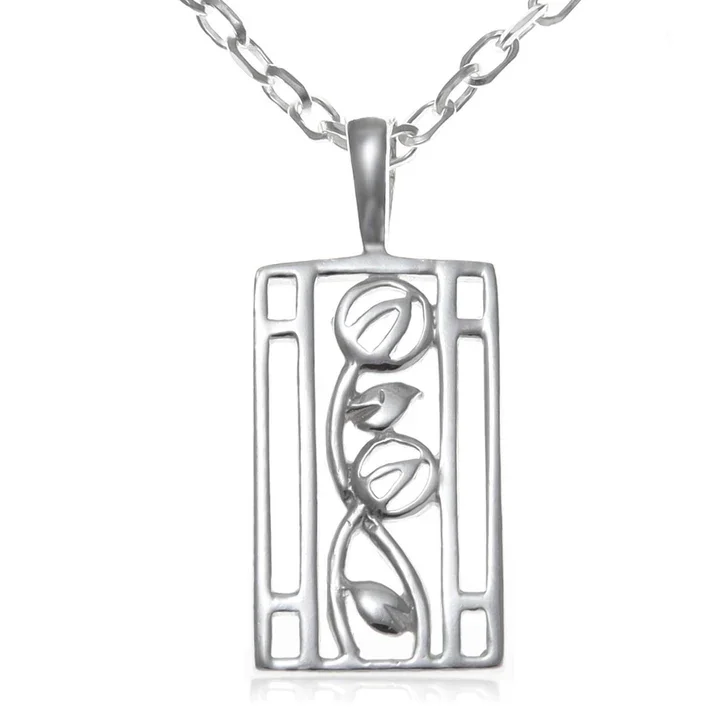 Sterling Silver Charles Rennie Mackintosh Panel Pendant - 20mm (1).webp