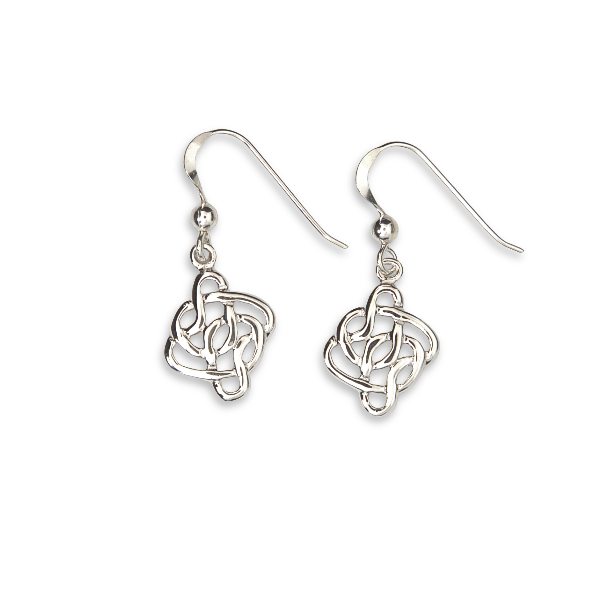 Sterling Silver Celtic Knot Drop Earrings - 13mm (SE1728)