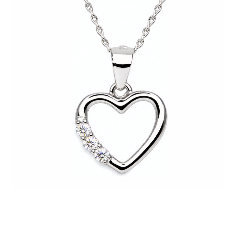 Silver Donna Ricardo Heart Pendant (DRP1001)