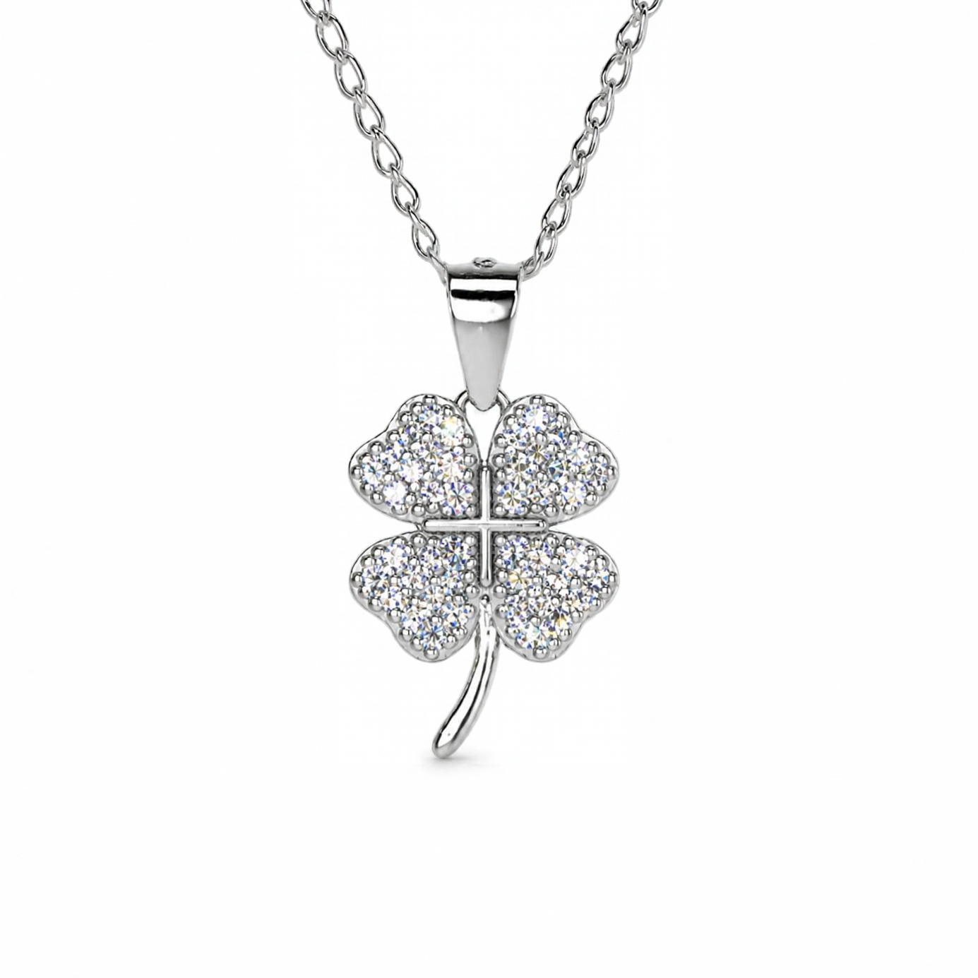Silver Donna Ricardo Four-Leaf Clover Pendant (DRP9038)