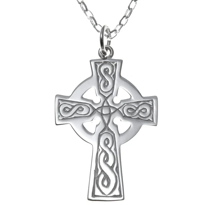 Sterling Silver Celtic Cross Pendant - 29mm (SCR1201)