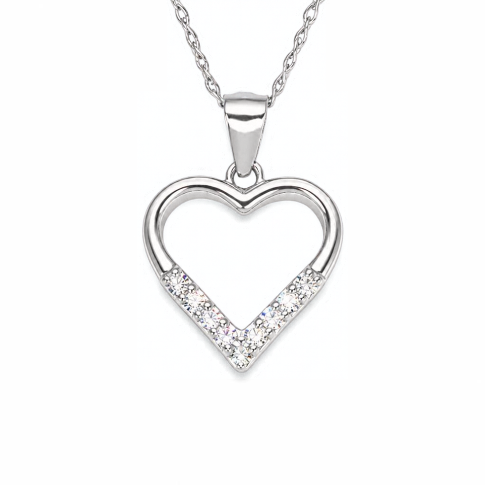 Silver Donna Ricardo Heart Pendant (DRP1009)