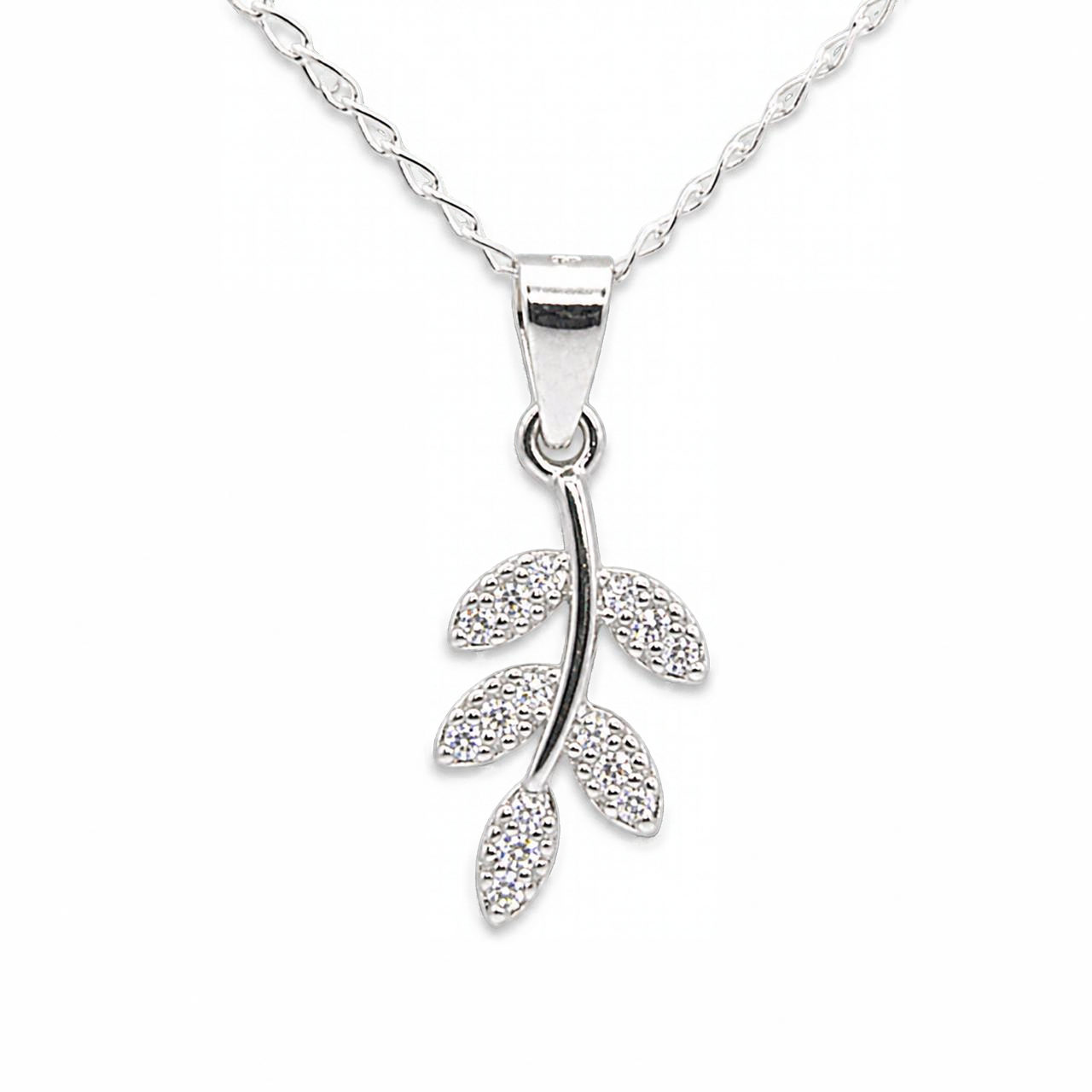 Silver Donna Ricardo Leaf Pendant (DRP9011)