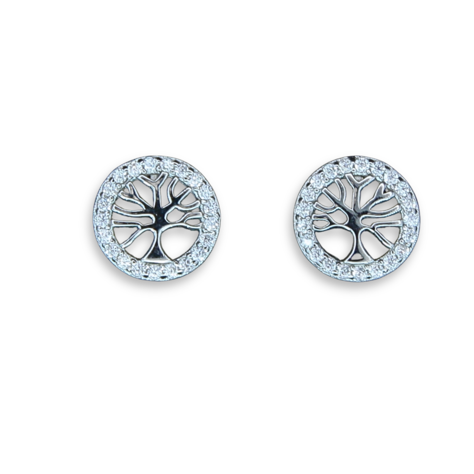Silver Donna Ricardo Tree of Life Stud Earrings (DRE5004)