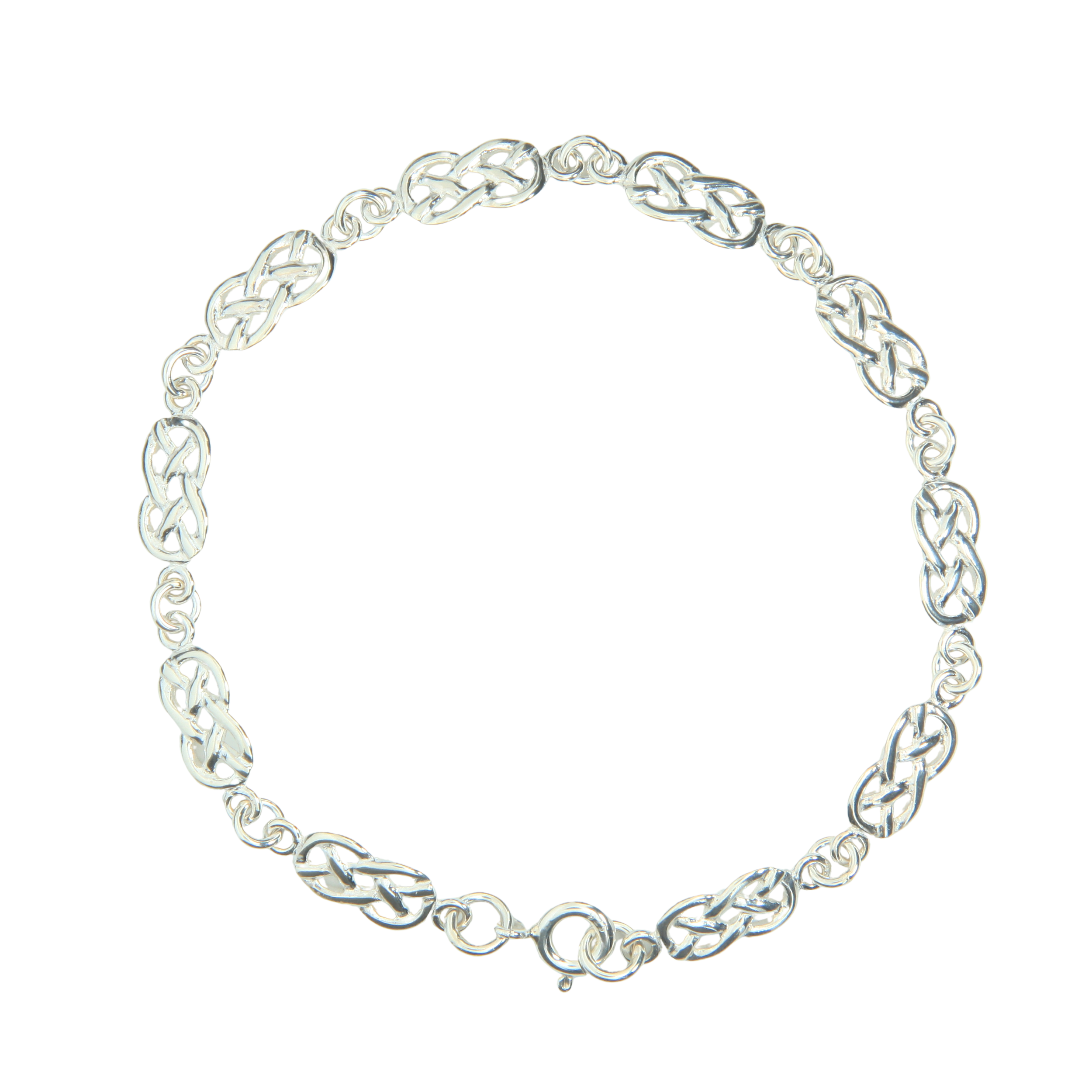 Sterling Silver Celtic Knot Bracelet - 18.5cm (SCB052)