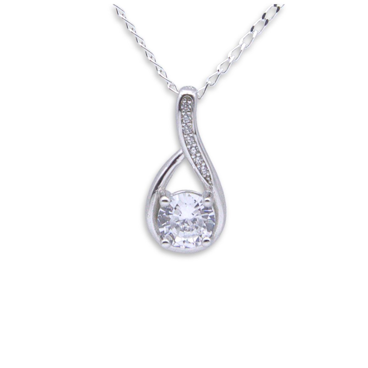 Silver Donna Ricardo Open Teardrop Pendant (DRP9006)