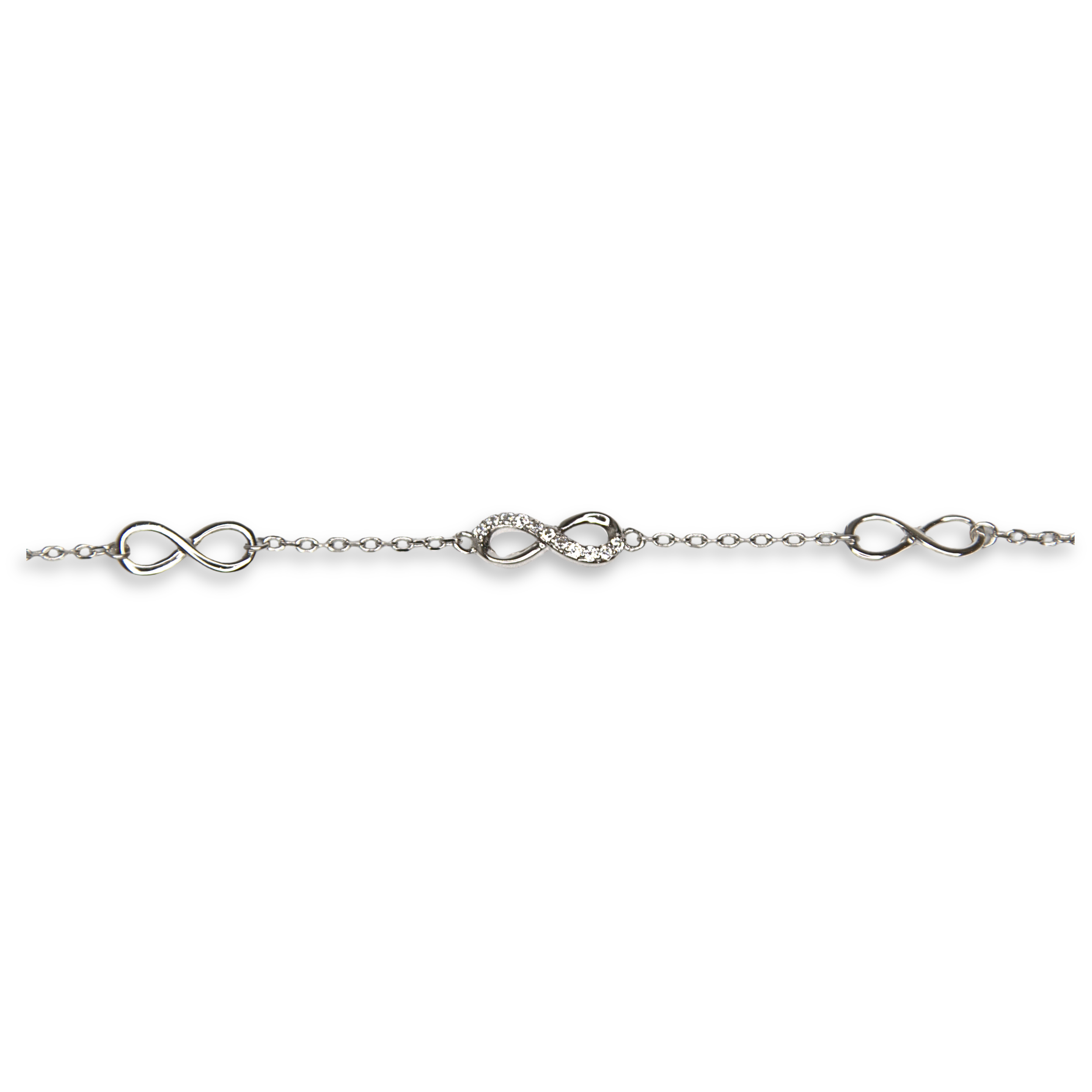 Silver Donna Ricardo Triple Infinity Bracelet (DRB2001)