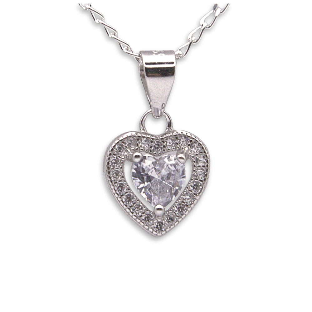 Silver Donna Ricardo Heart Pendant (DRP1002)