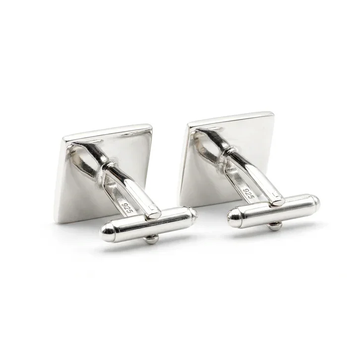 Sterling Silver Scottish Celtic Square Cufflinks - 15mm (5).webp