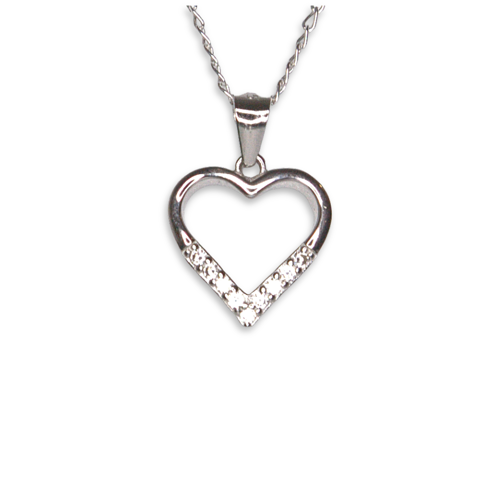 Silver Donna Ricardo Heart Pendant (DRP1009)