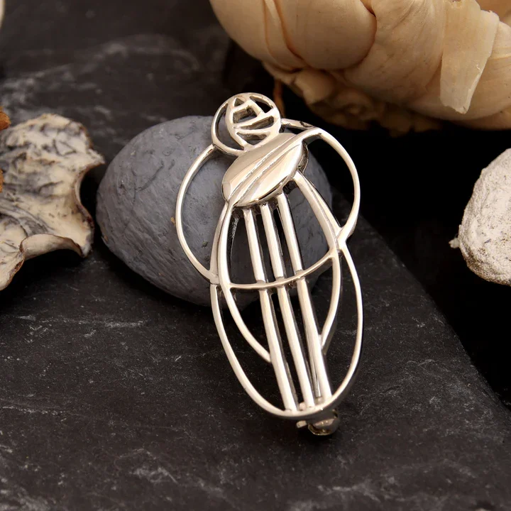 Sterling Silver Charles Rennie Mackintosh Figure Brooch - 43mm (2).webp