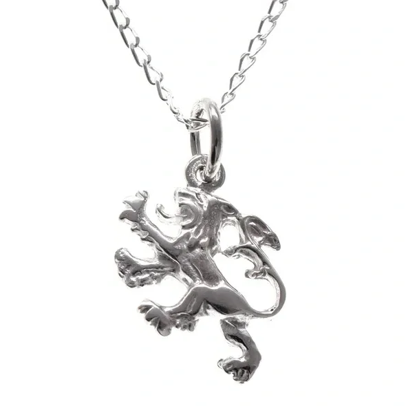 Sterling Silver Scottish Lion Rampant Pendant - 14mm (SC1020)