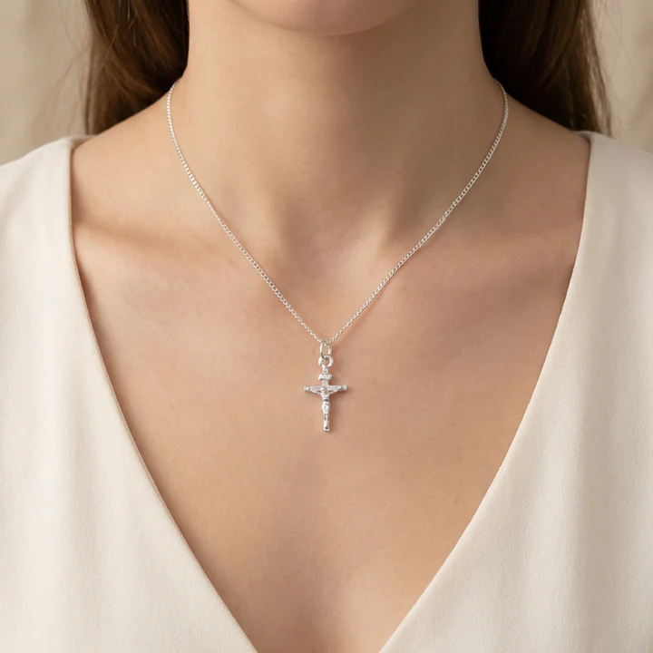 Sterling Silver Crucifix Necklace – 20mm (3).png