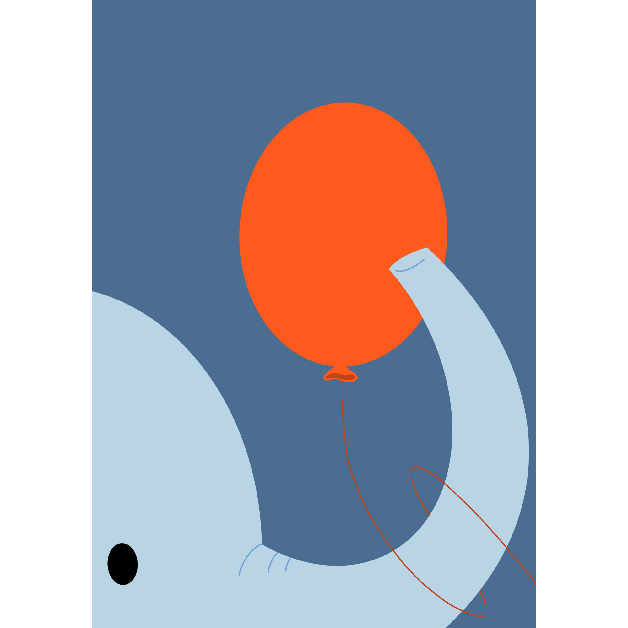 Ansichtkaart Hoera - Olifant