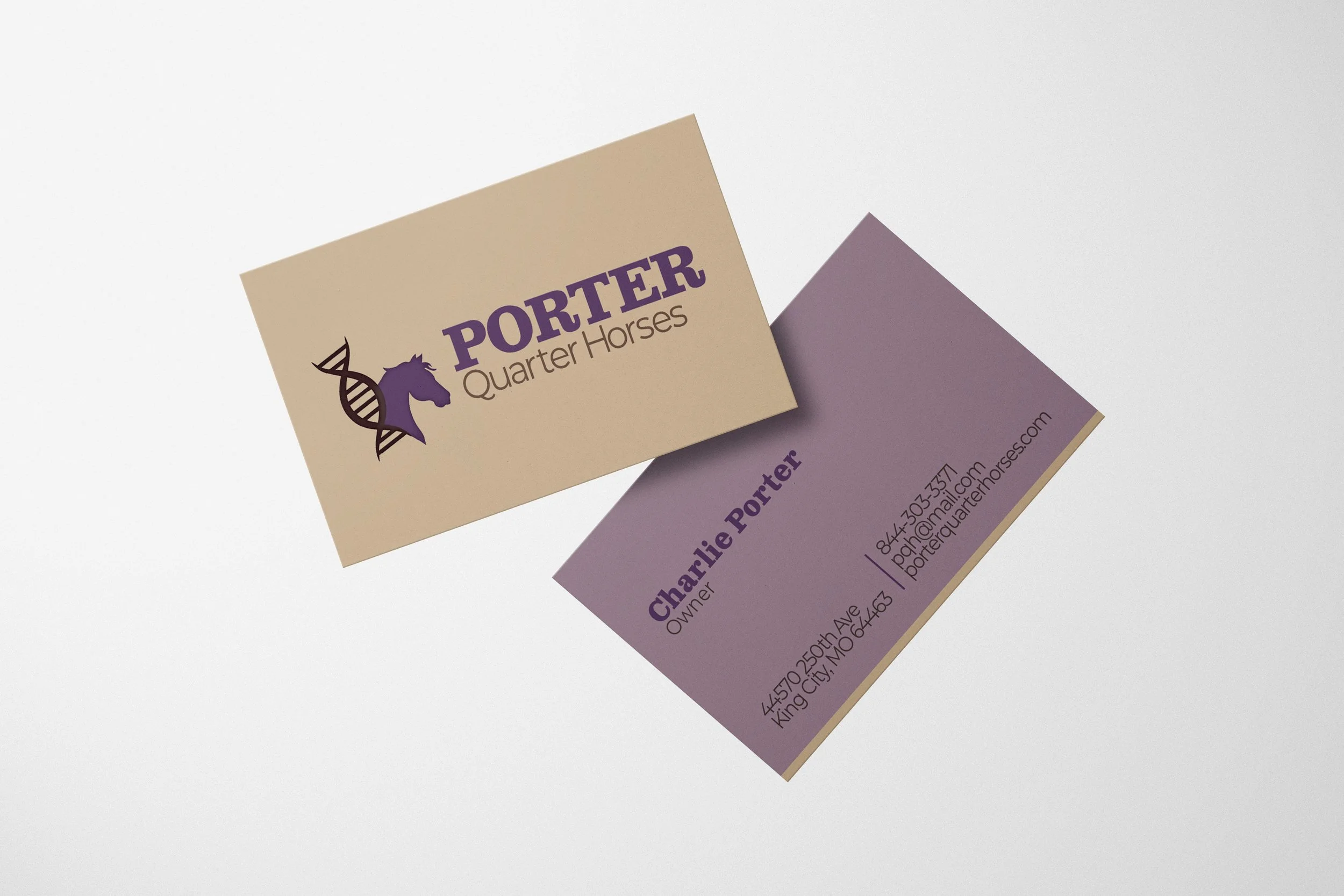 equine branding print materials business cards