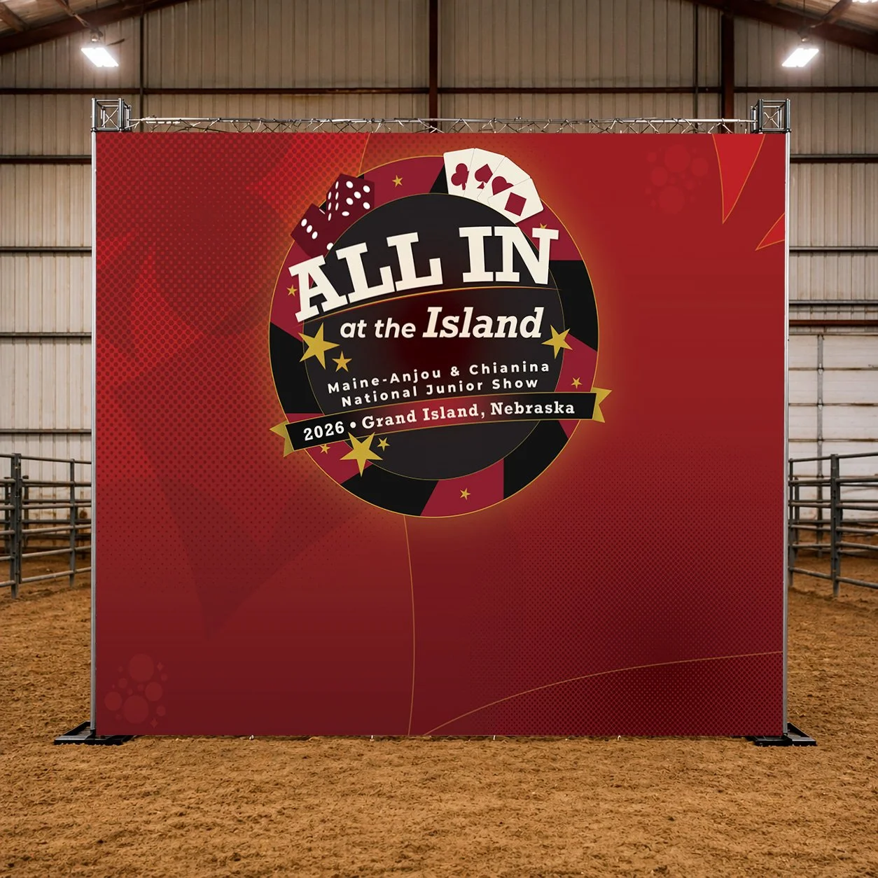livestock show backdrop design large format