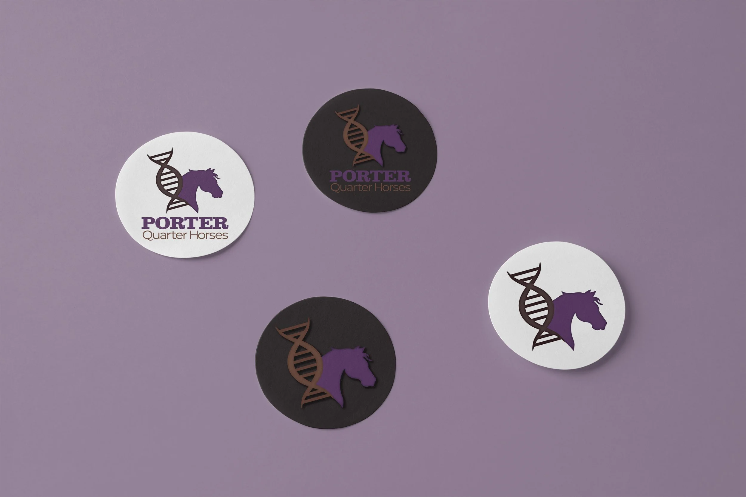equine branded sitckers