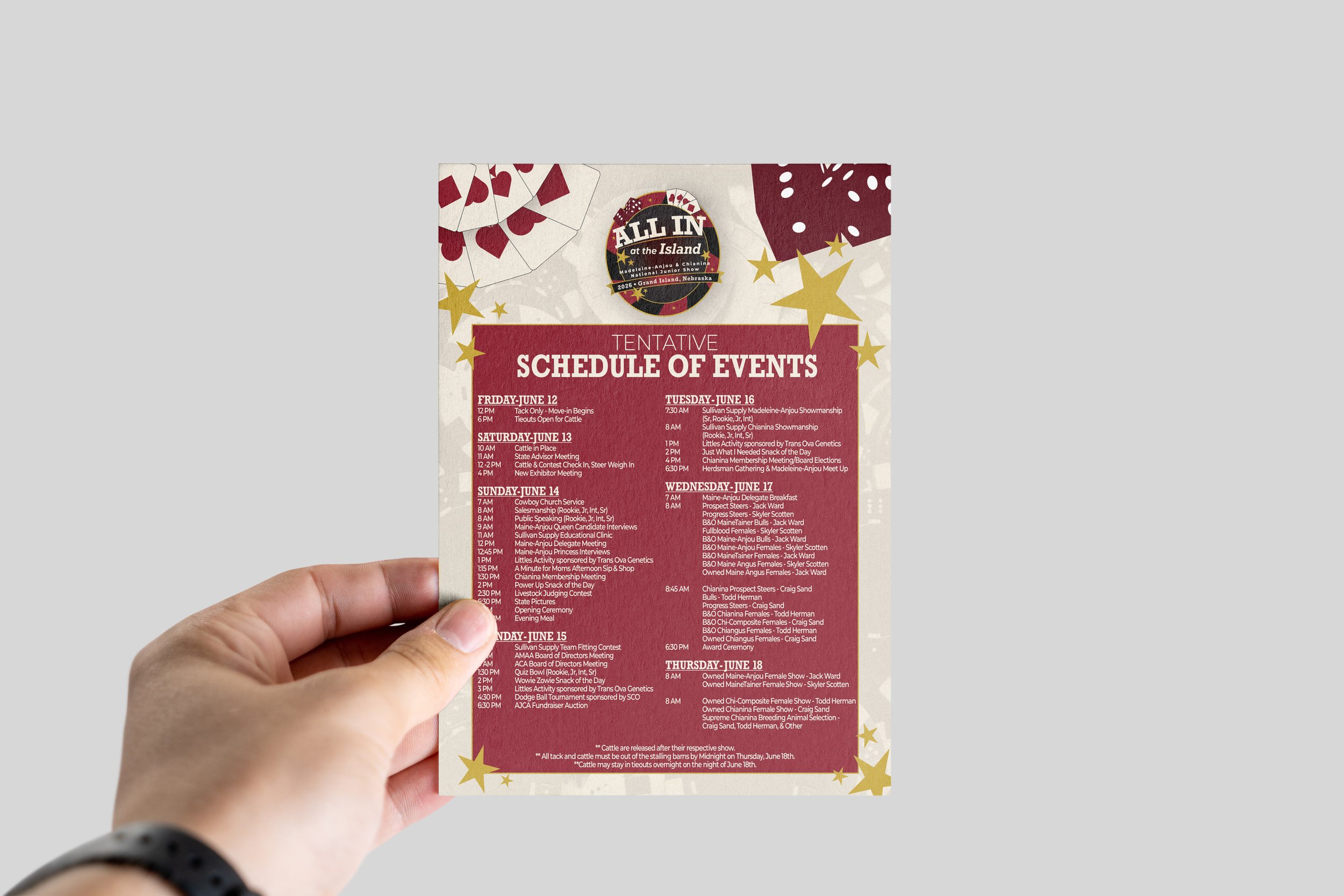 livestock show event schedule poster design