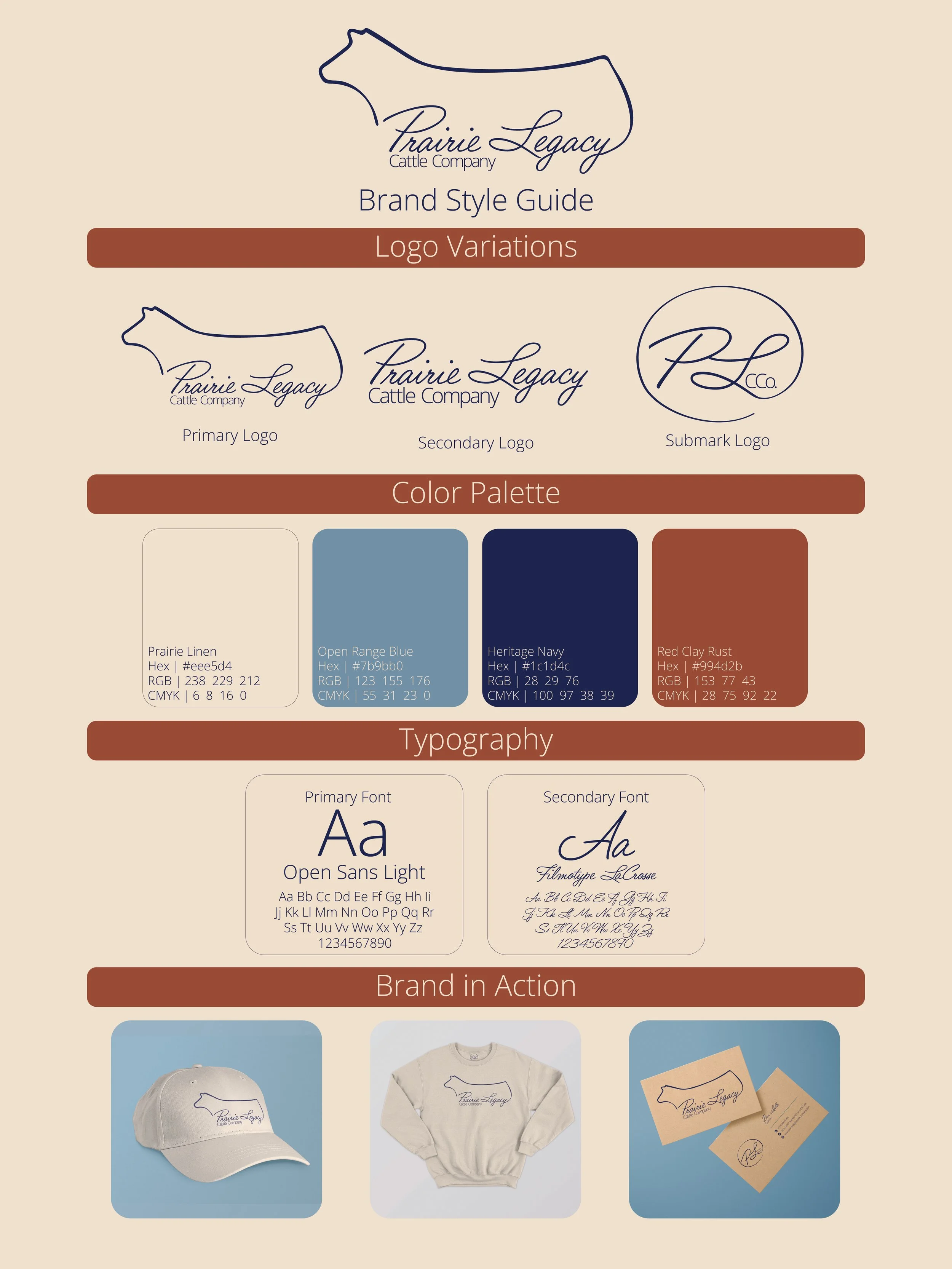 cattle company brand guide design