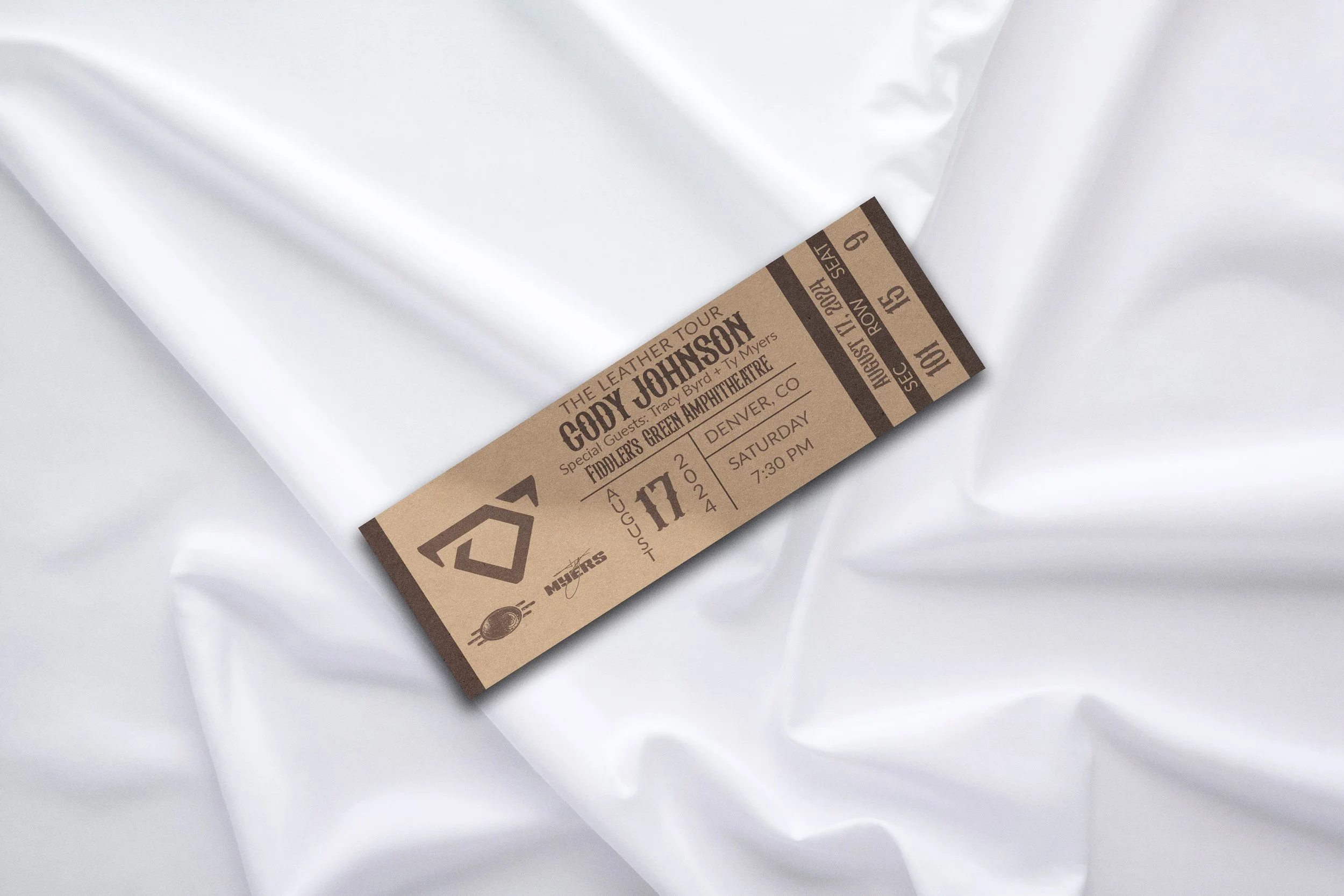 concert ticket design layout