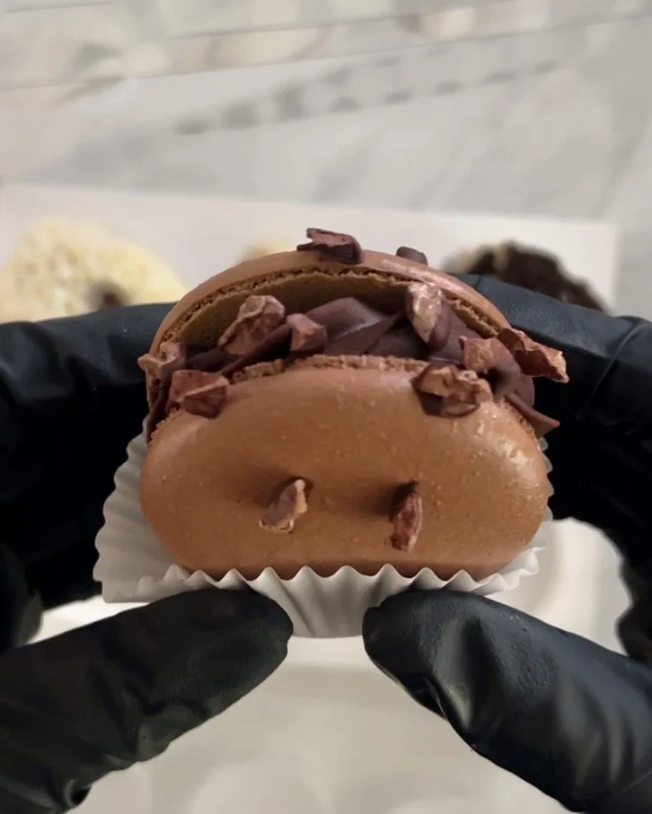 King-Sized Double Dark Chocolate Macaron