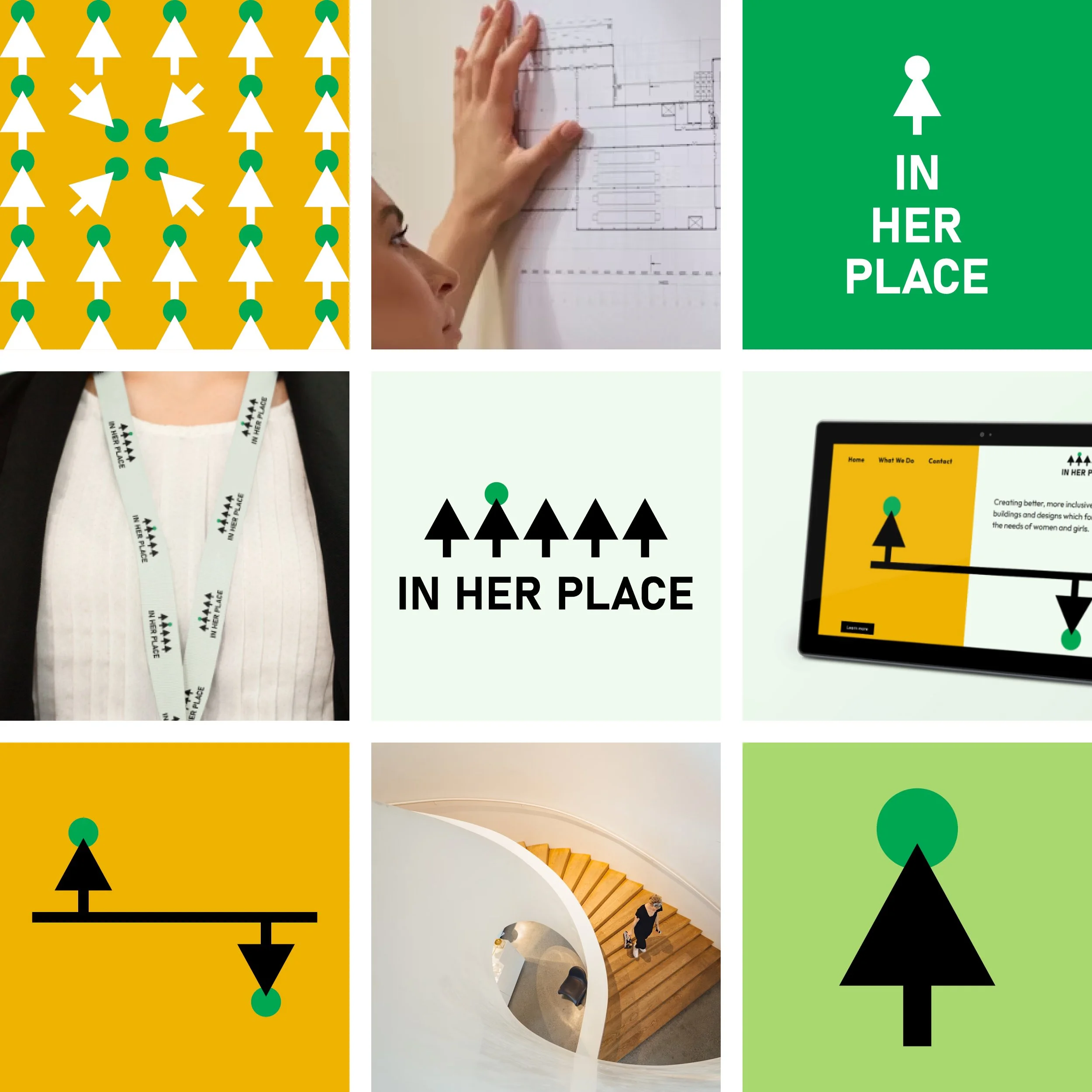 In Her Place logo and brand assets