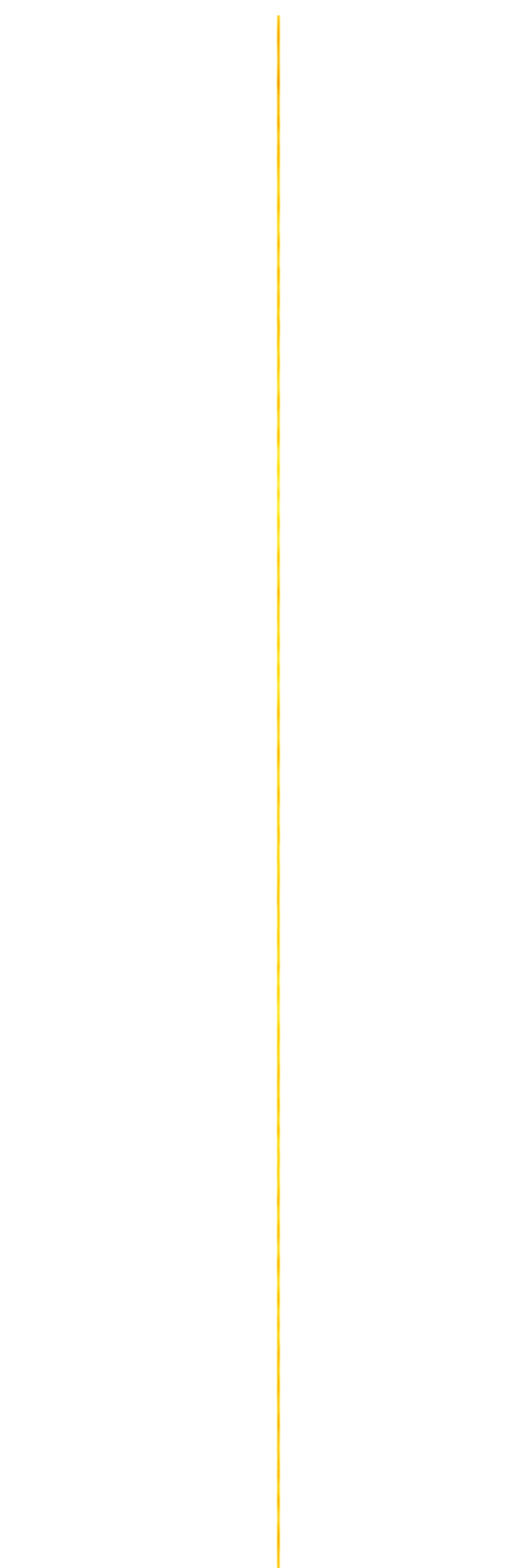 A bright yellow straw with a bendable section near the top, against a white background.
