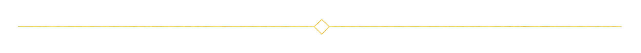 A white backdrop with a horizontal gold decorative line and a diamond-shaped ornament in the center.
