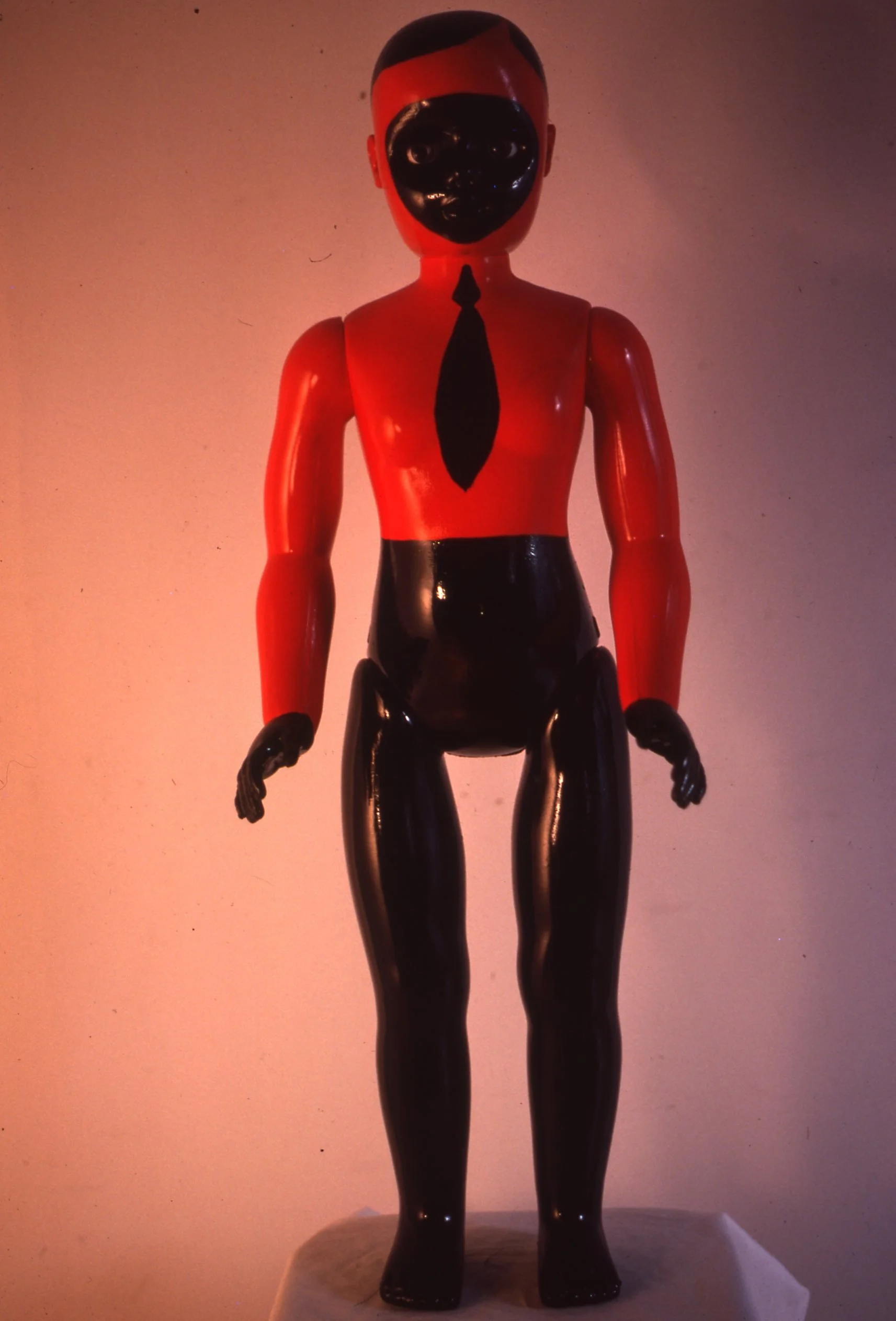 Enamel on Plastic Doll and Feathers 1979