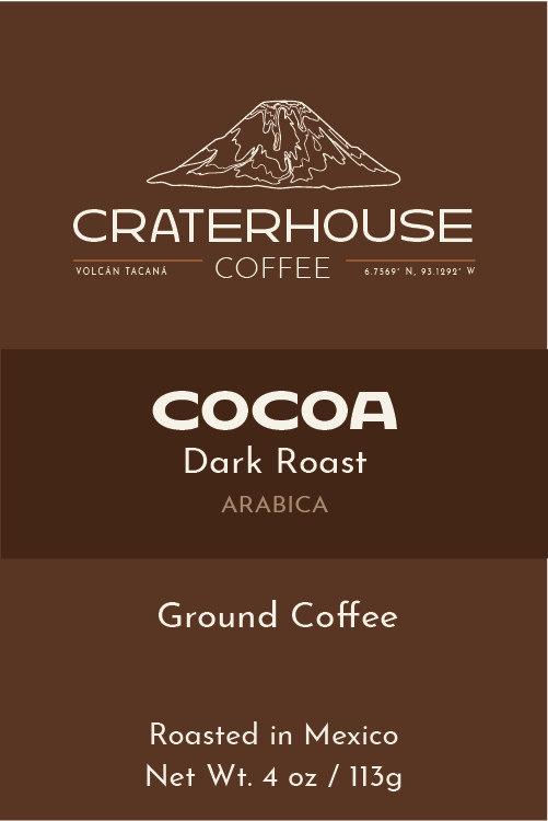 CraterHouseStickerFront_Cocoa_Arabica_DarkRoast_Ground Coffee.png