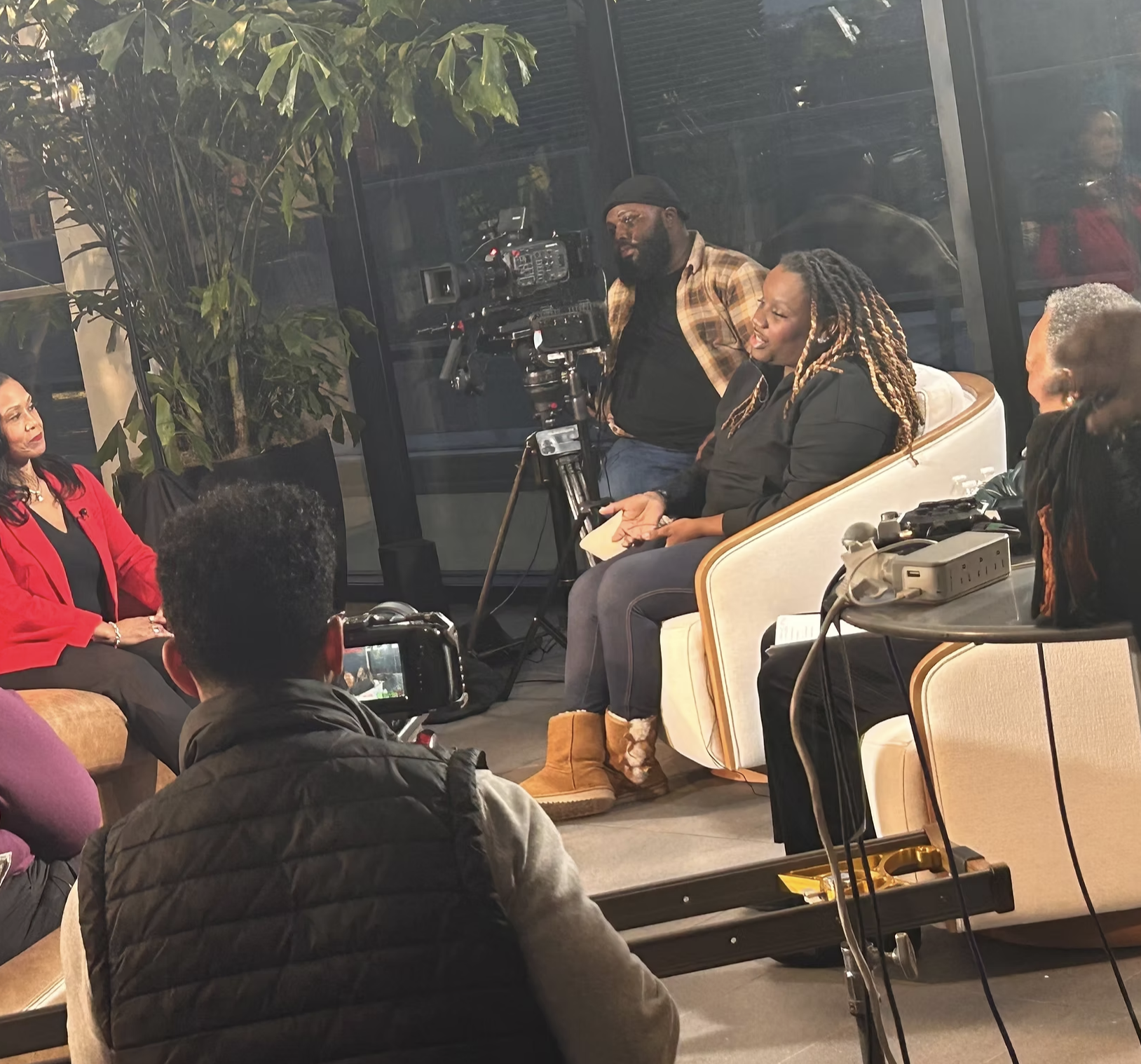 people on set